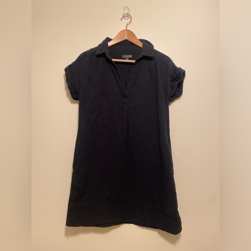 J.Crew Black Muslin Dress with pockets. Size XS . Style BP864